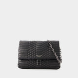 Sac Hobo Rocky Mat - Zadig & Voltaire - Cuir - Noir