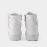Baskets Zv1747 High en Cuir Blanc