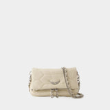 Sac Hobo Rock Nano - Zadig & Voltaire - Cuir - Blanc