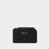 Porte cartes Soft Savage - Zadig & Voltaire - Cuir - Noir