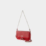 Sac Hobo Rock Nano - Zadig & Voltaire - Cuir - Rouge