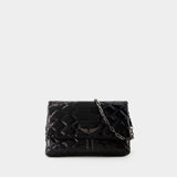Sac Hobo Rocky XL - Zadig & Voltaire - Cuir - Noir
