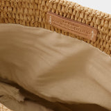Sac Hobo Moon Raphia Pm - Vanessa Bruno - Raphia - Naturel