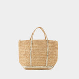 Sac Hobo Moon Raphia Pm - Vanessa Bruno - Raphia - Naturel