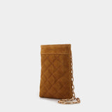 Étui Pour Telephone en Cuir Marron