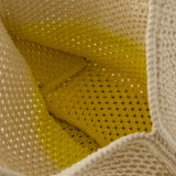 Cabas Panier - Vanessa Bruno - Coton - Blanc/Jaune Fluo