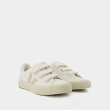 Sneakers Recife Logo - Veja - Cuir - Blanc/Beige