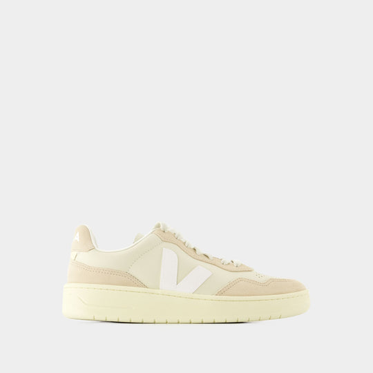 Sneakers V-90 - Veja - Cuir - Beige
