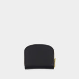 Porte Monnaie Compact Demi Lune Mini - A.P.C - Cuir - Noir