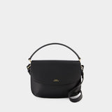 Sac Hobo Sarah A Strap Mini - A.P.C. - Cuir - Noir