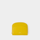 Porte Monnaie Compact Demi Lune Mini - A.P.C - Cuir - Mimosa