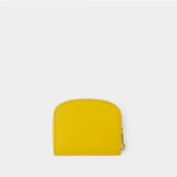 Porte Monnaie Compact Demi Lune Mini - A.P.C - Cuir - Mimosa