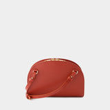 Sac à Bandoulière Demi-Lune - A.P.C. - Cuir - Rouge