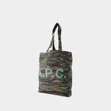 Tote Bag Lou Reversible - A.P.C. - Synthétique - Kaki
