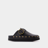 Chaussures Plates Mirst en Cuir Noir