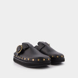 Chaussures Plates Mirst en Cuir Noir