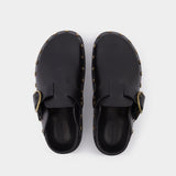 Chaussures Plates Mirst en Cuir Noir