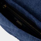 Sac À Bandoulière Merine Puffy - Isabel Marant - Cuir - Bleu Foncé