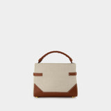 Sac Hobo Bbuzz 22 - Balmain - Toile - Beige/Marron