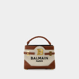 Sac Hobo Bbuzz 22 - Balmain - Toile - Beige/Marron