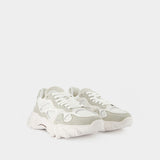 Sneakers B-East - Balmain - Suède - Blanc