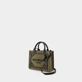 Cabas B-Army Shopper Mini - Balmain - Toile - Kaki/Noir