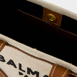 Cabas B-Army Shopper Mini - Balmain - Toile - Marron