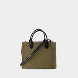 Cabas B-Army Shopper Small - Balmain - Toile - Kaki/Noir
