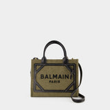 Cabas B-Army Shopper Small - Balmain - Toile - Kaki/Noir