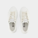 Sneakers B Court - Balmain - Cuir - Blanc