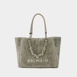 Cabas 1945 Soft - Balmain - Toile - Bleu Gris