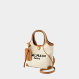 Cabas B-Army Mini Grocery - Balmain - Toile - Beige