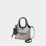 Cabas B-Army Mini Grocery - Balmain - Toile - Noir