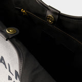 Cabas B-Army Grocery - Balmain - Toile - Noir