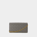 Wallet On Chain B-Buzz - Balmain - Cuir - Ivoire