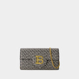 Wallet On Chain B-Buzz - Balmain - Cuir - Ivoire