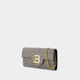 Wallet On Chain B-Buzz - Balmain - Cuir - Ivoire