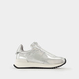 Sneakers Mirror Zip en PVC Argenté
