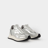 Sneakers Mirror Zip en PVC Argenté