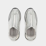Sneakers Mirror Zip en PVC Argenté