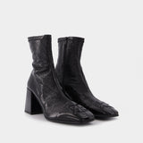 Bottines en Vinyle Noir