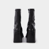 Bottines en Vinyle Noir