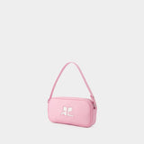Sac Hobo Baguette - Courreges - Cuir - Candy Pink
