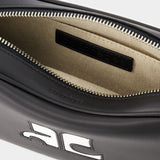 Sac Hobo Baguette - Courreges - Cuir - Noir