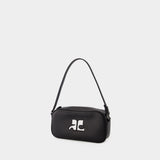 Sac Hobo Baguette - Courreges - Cuir - Noir
