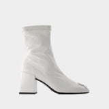 Bottines Heritage Vinyl - Courreges - Cuir - Dirty White