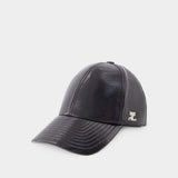 Casquette Signature Vinyle - Courreges - Vinyle - Gris Acier