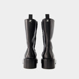 Bottines Zipped - Courreges - Cuir - Noir