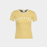 T-Shirt Contraste - Courreges - Coton - Blanc