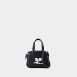 Sac À Main Mini Bowling - Courreges - Cuir - Noir